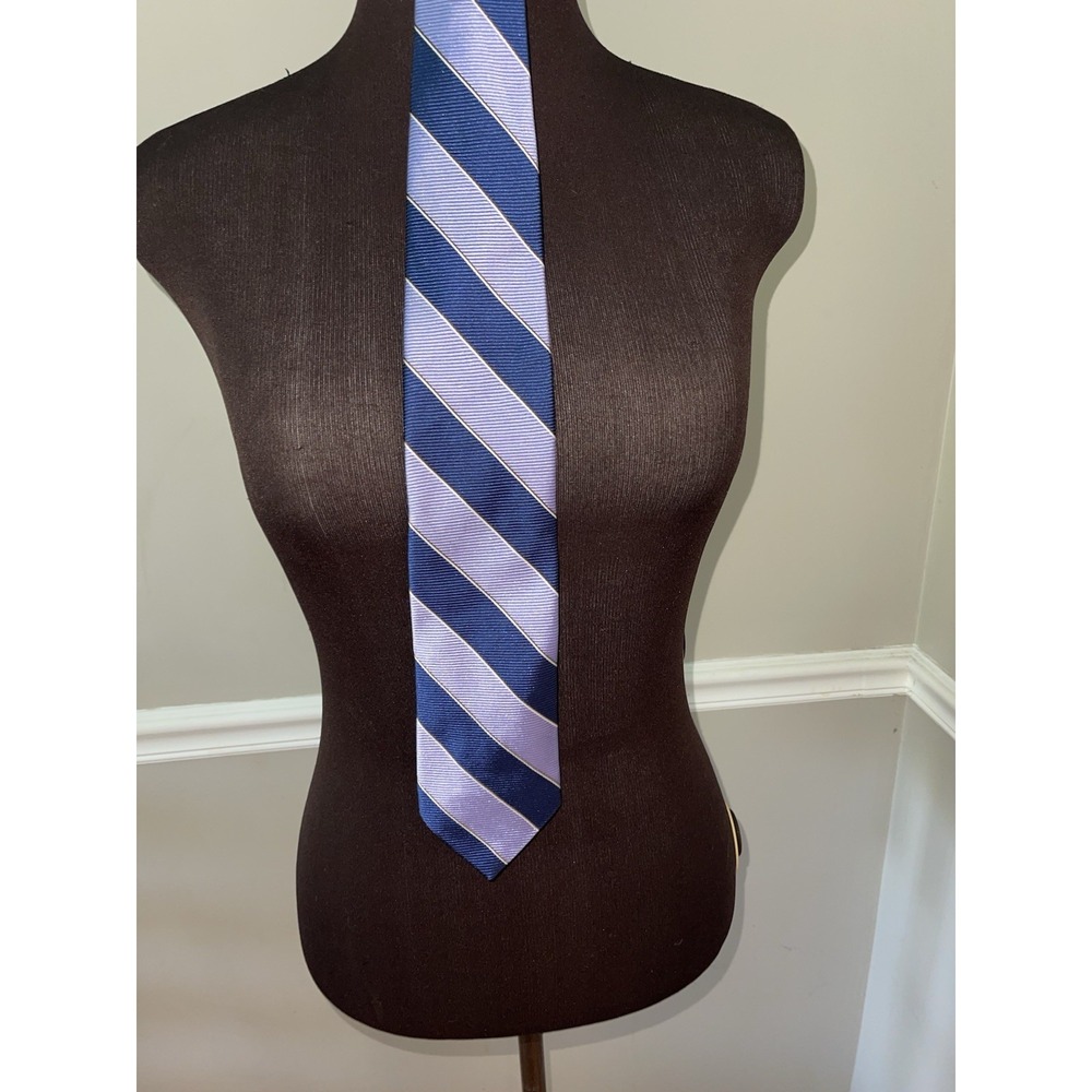 Brooks Brothers Merchants And Makers Silk Blue Striped Tie